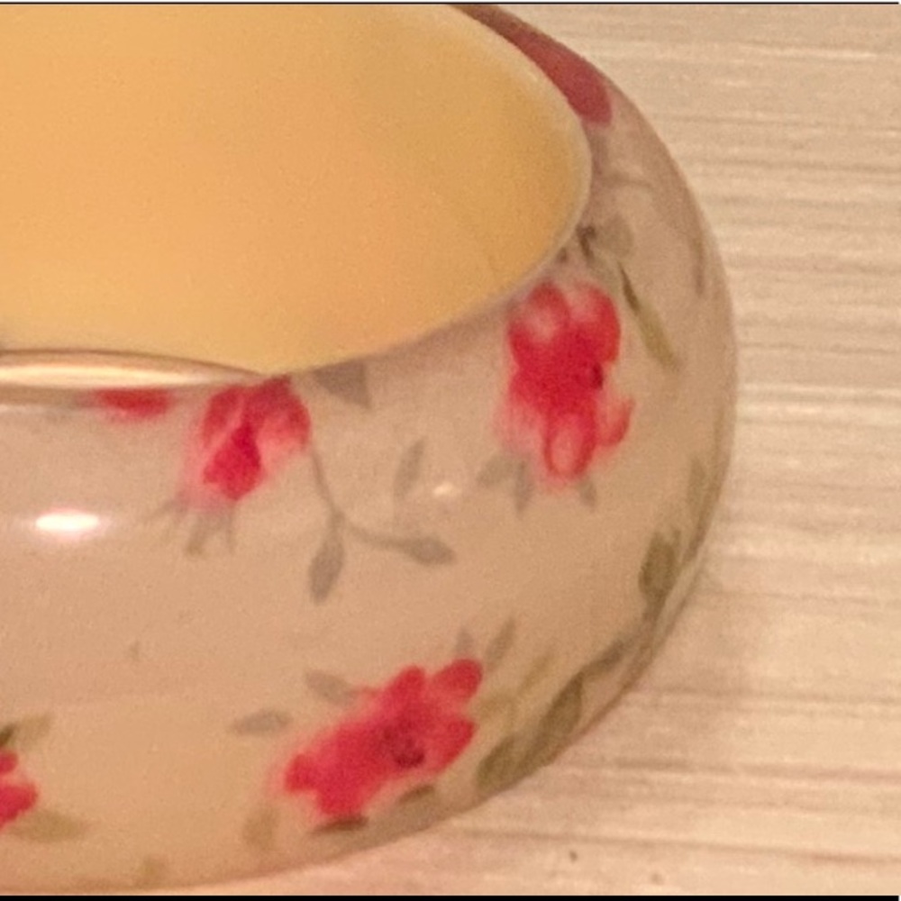 Chunky Boho Floral Resin Bangle